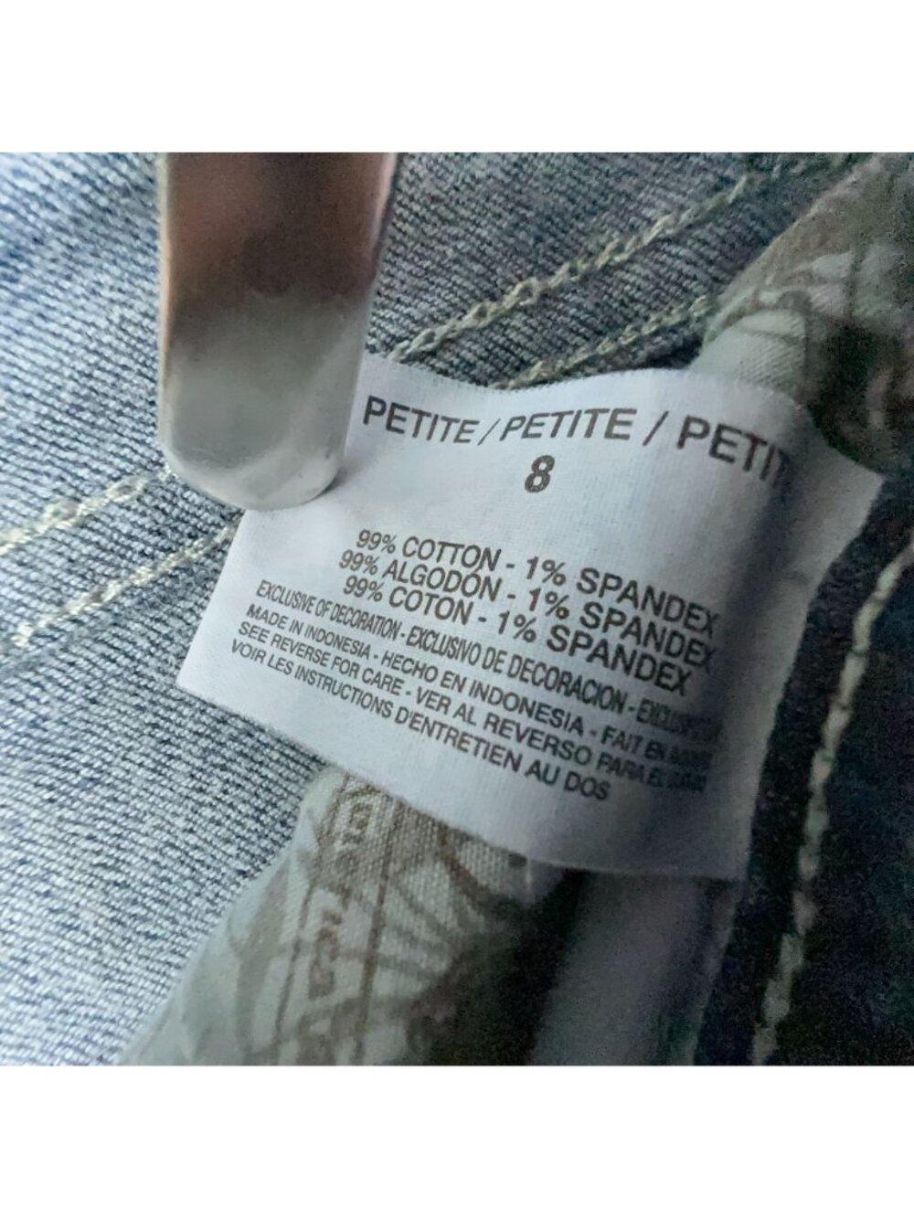 Nine West Vintage America Bootcut Jeans Size 8P Blue Mid Rise Embroidered Pocket - Picture 9 of 15
